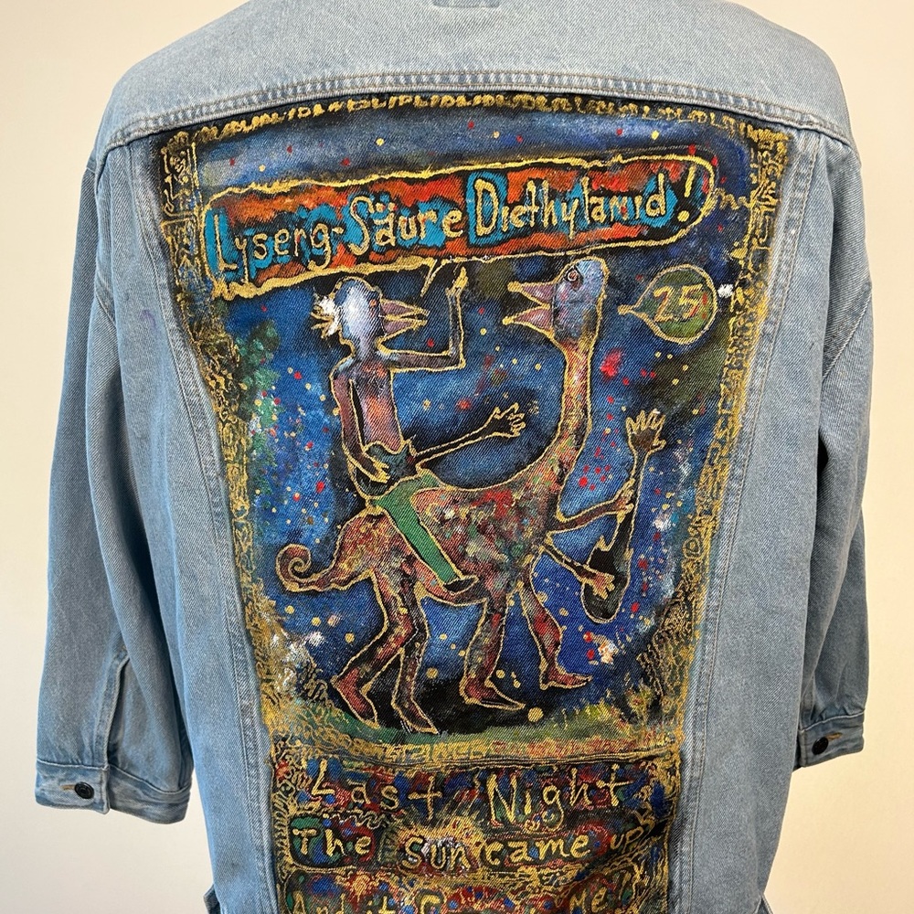Grateful Dead acrylic painted jacket